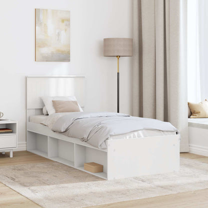 Struttura del letto Bianco 75 x 190 cm Pino massello | homemem39