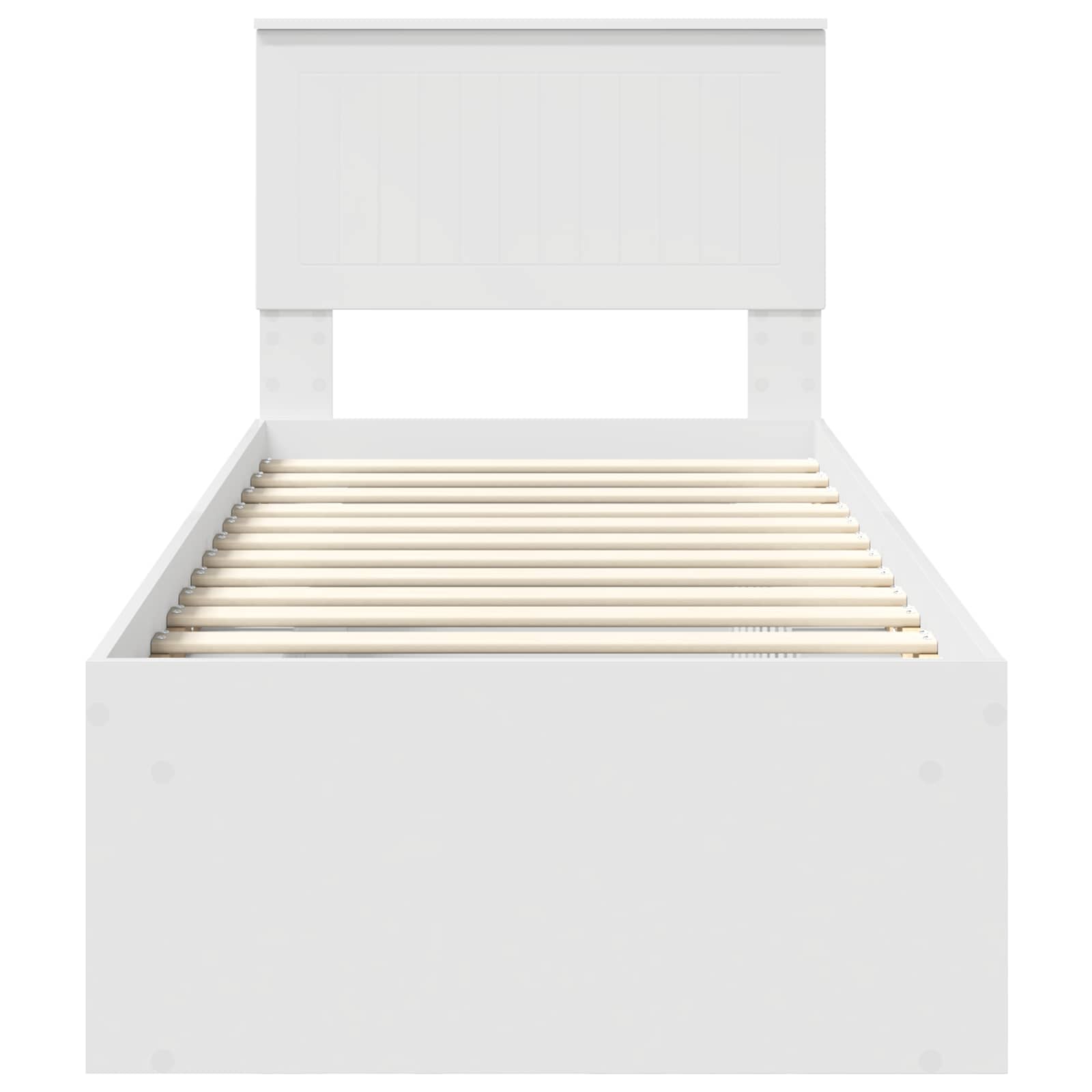 Struttura del letto Bianco 75 x 190 cm Pino massello | homemem39