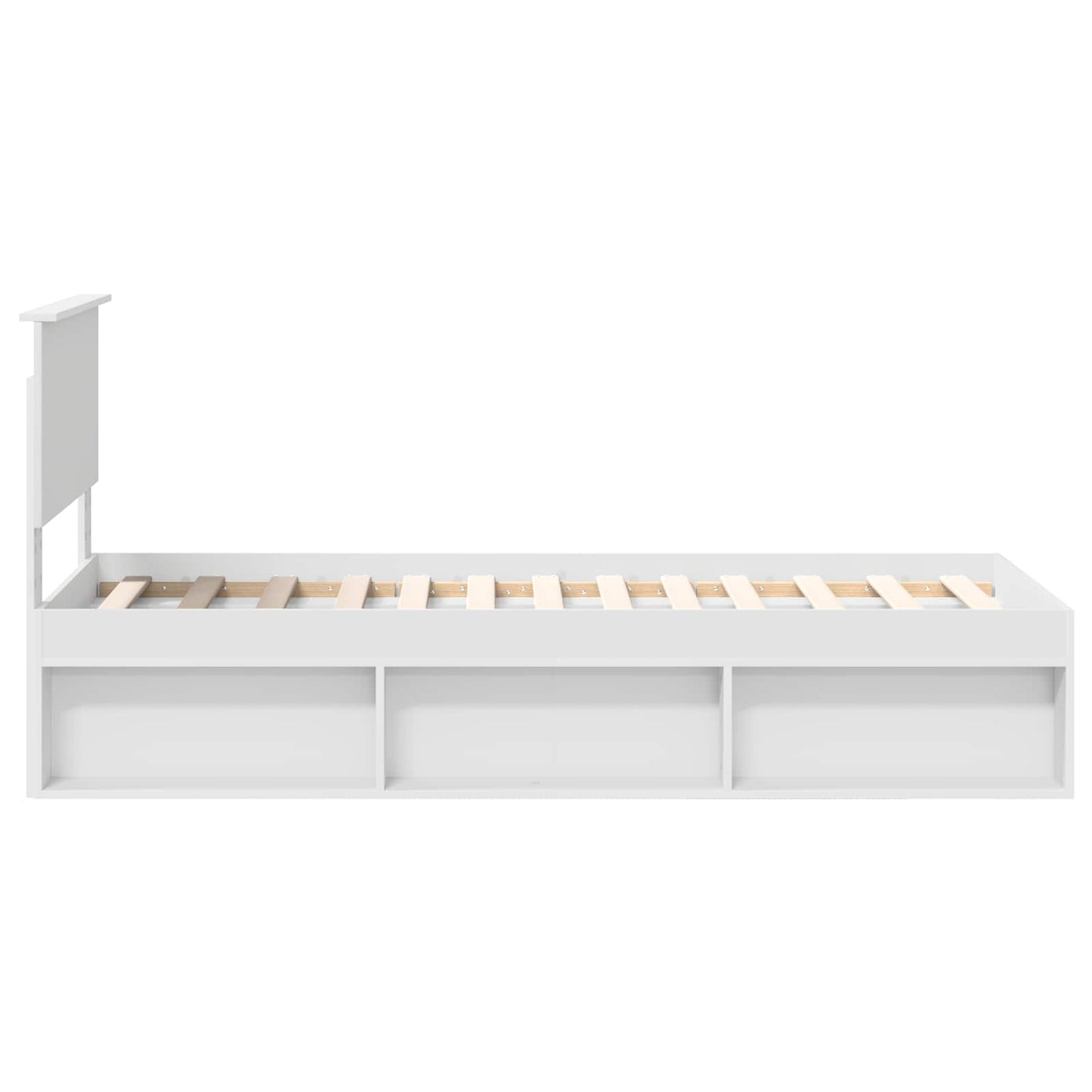 Struttura del letto Bianco 75 x 190 cm Pino massello | homemem39