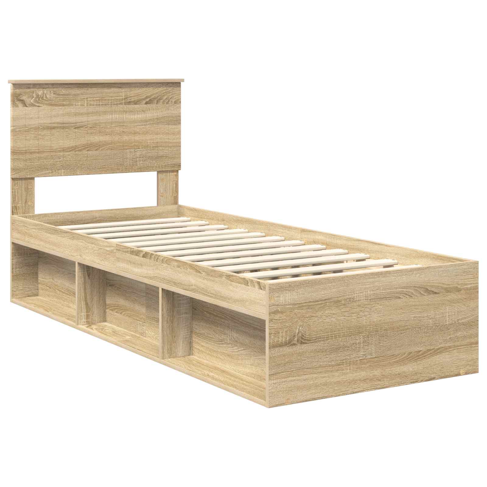 Struttura del letto Rovere Sonoma 75 x 190 cm Pino massello | homemem39