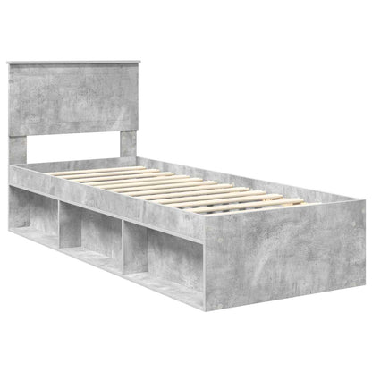 Struttura del letto Grigio Concretè 75 x 190 cm Pino massello