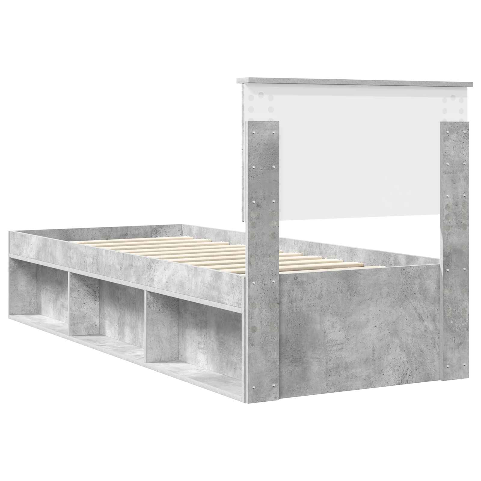 Struttura del letto Grigio Concretè 75 x 190 cm Pino massello | homemem39