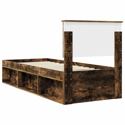 Struttura del letto Rovere fumé 75 x 190 cm Pino massello | homemem39
