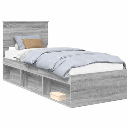 Struttura del letto Grigio Sonoma 75 x 190 cm Pino massello | homemem39