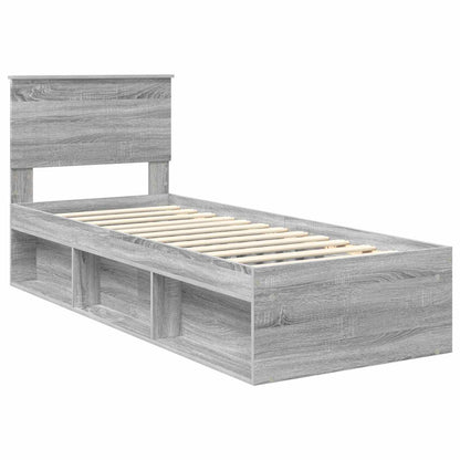 Struttura del letto Grigio Sonoma 75 x 190 cm Pino massello | homemem39