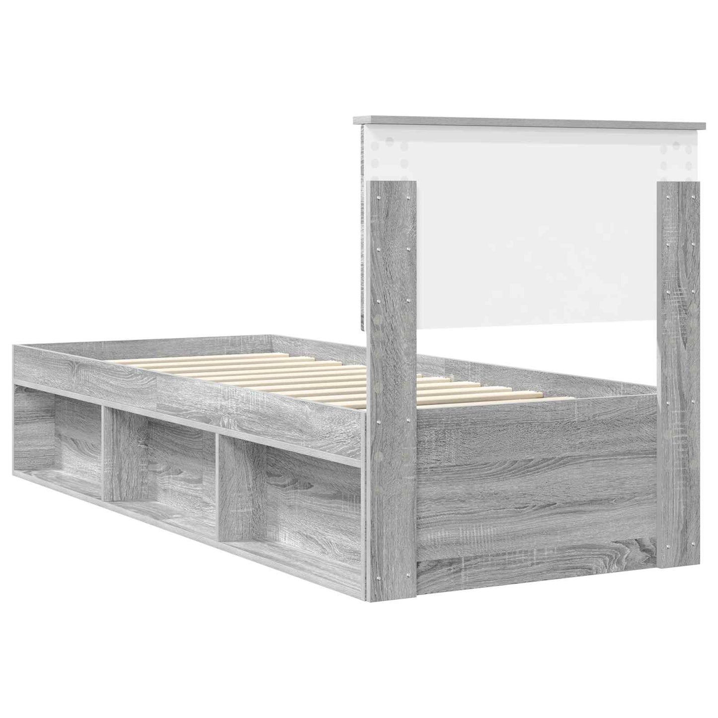 Struttura del letto Grigio Sonoma 75 x 190 cm Pino massello | homemem39