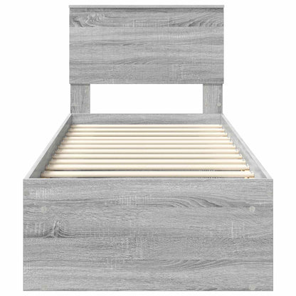 Struttura del letto Grigio Sonoma 75 x 190 cm Pino massello | homemem39