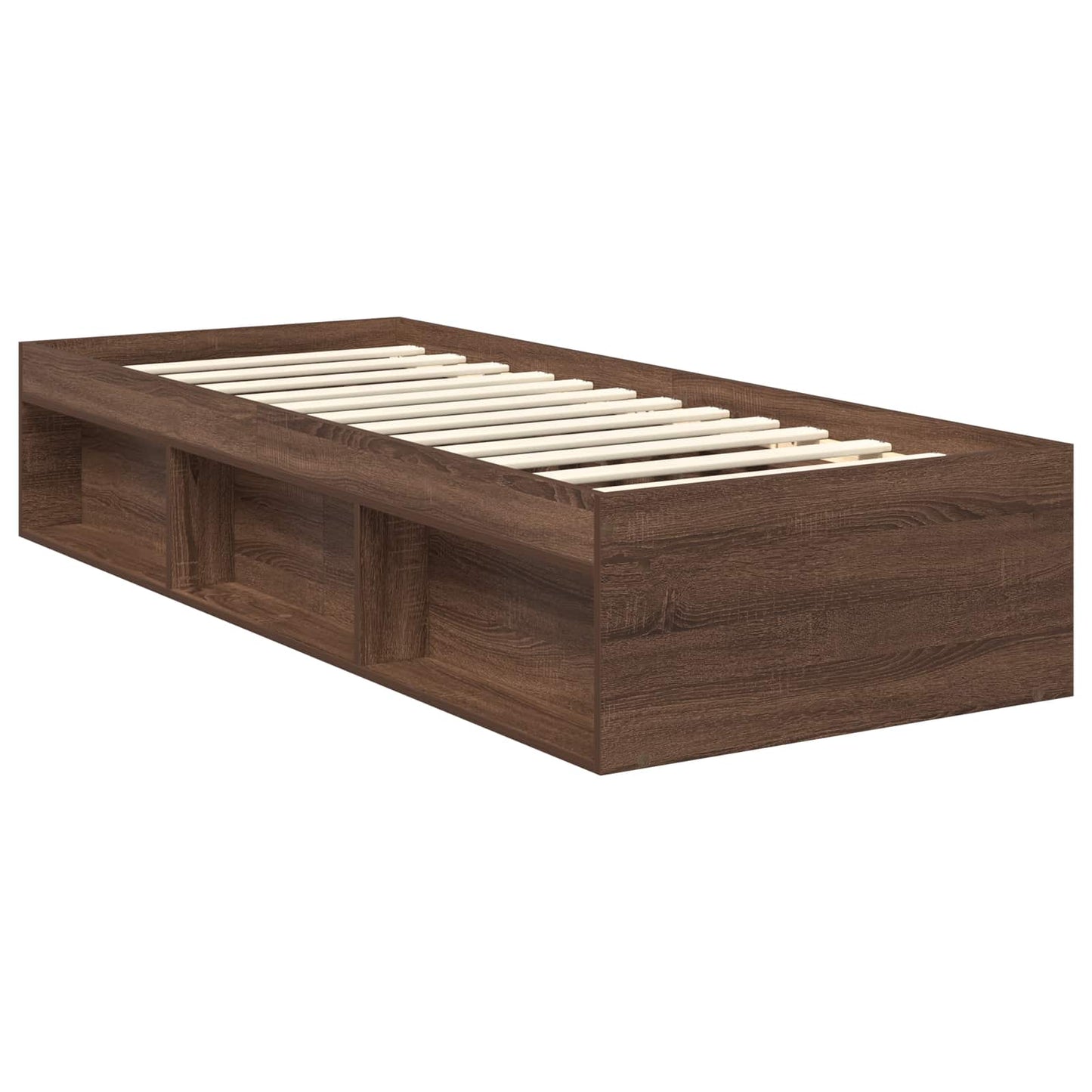 Struttura del letto Rovere Marrone 75 x 190 cm Pino massello | homemem39