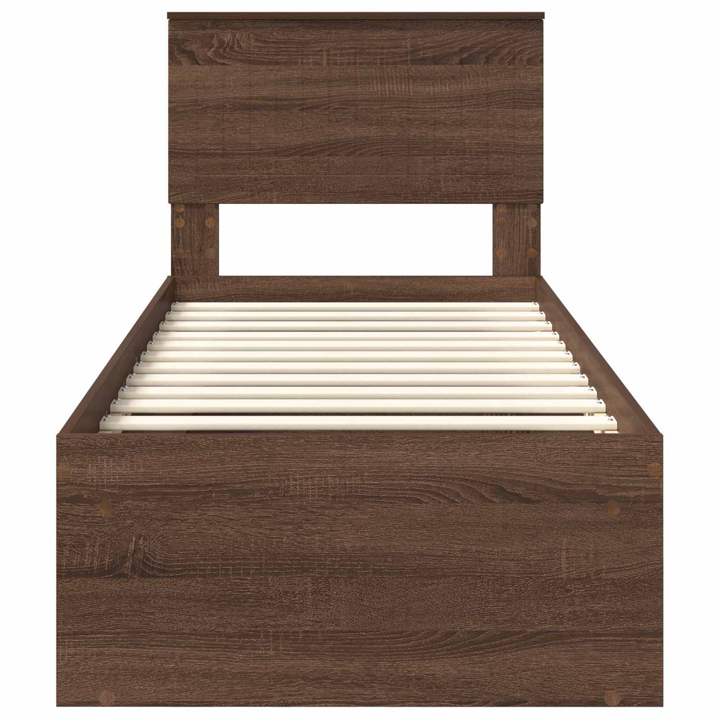 Struttura del letto Rovere Marrone 75 x 190 cm Pino massello | homemem39