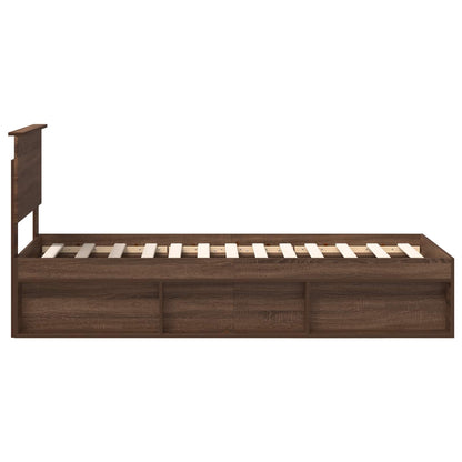 Struttura del letto Rovere Marrone 75 x 190 cm Pino massello | homemem39