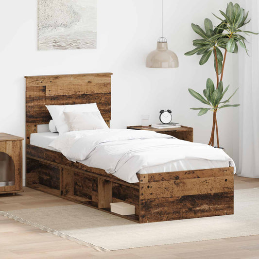 Struttura del letto Legno vecchio 75 x 190 cm Pino massello | homemem39