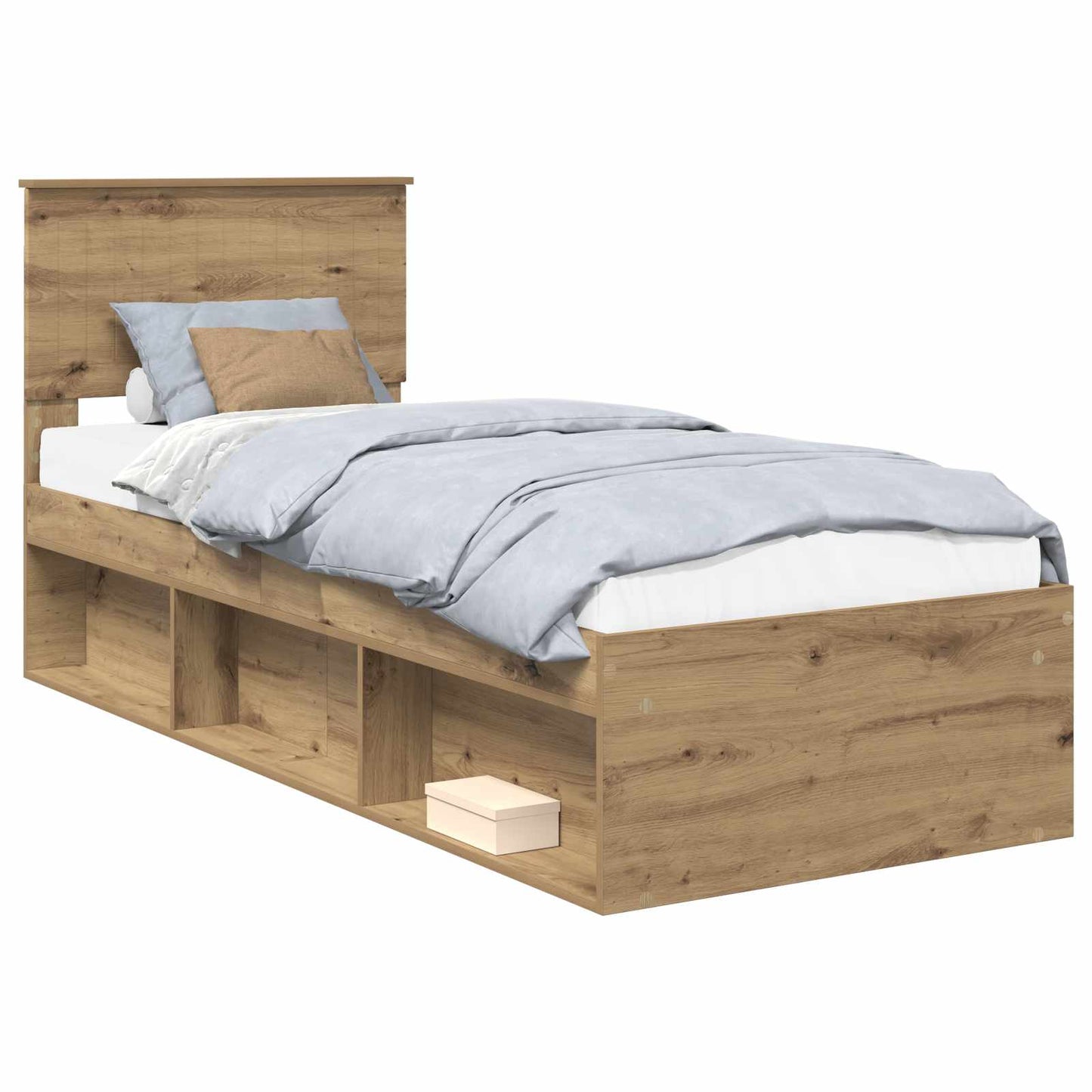 Struttura del letto con testiera Rovere Artigianale 75 x 190 cm | homemem39