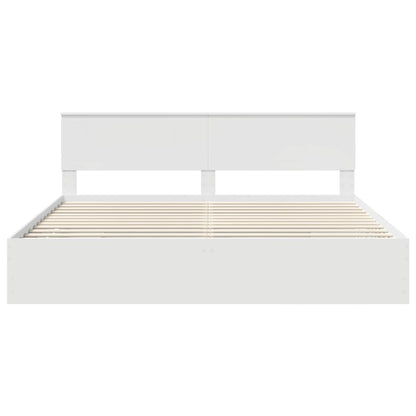 Struttura del letto Bianco 200 x 200 cm Legno Ingegnerizzato | homemem39
