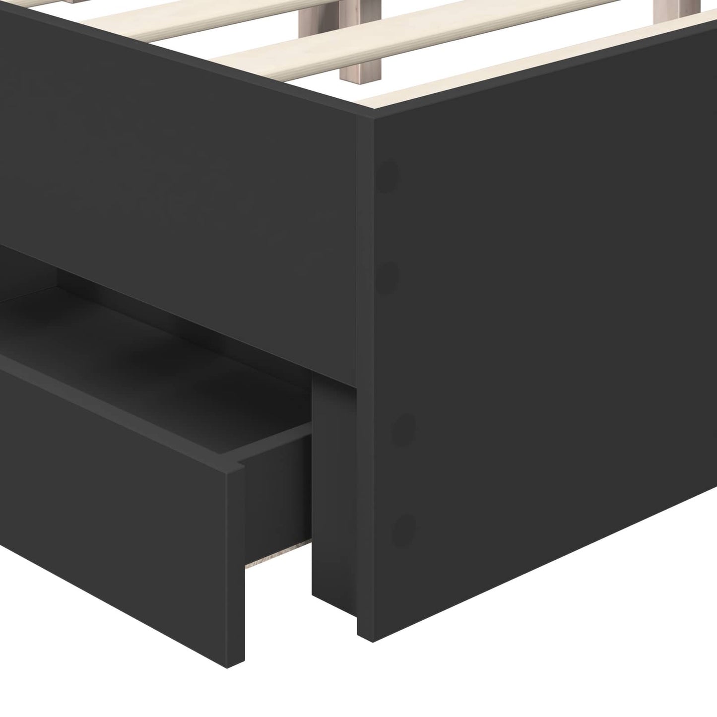 Struttura del letto Nero 200 x 200 cm Legno Ingegnerizzato