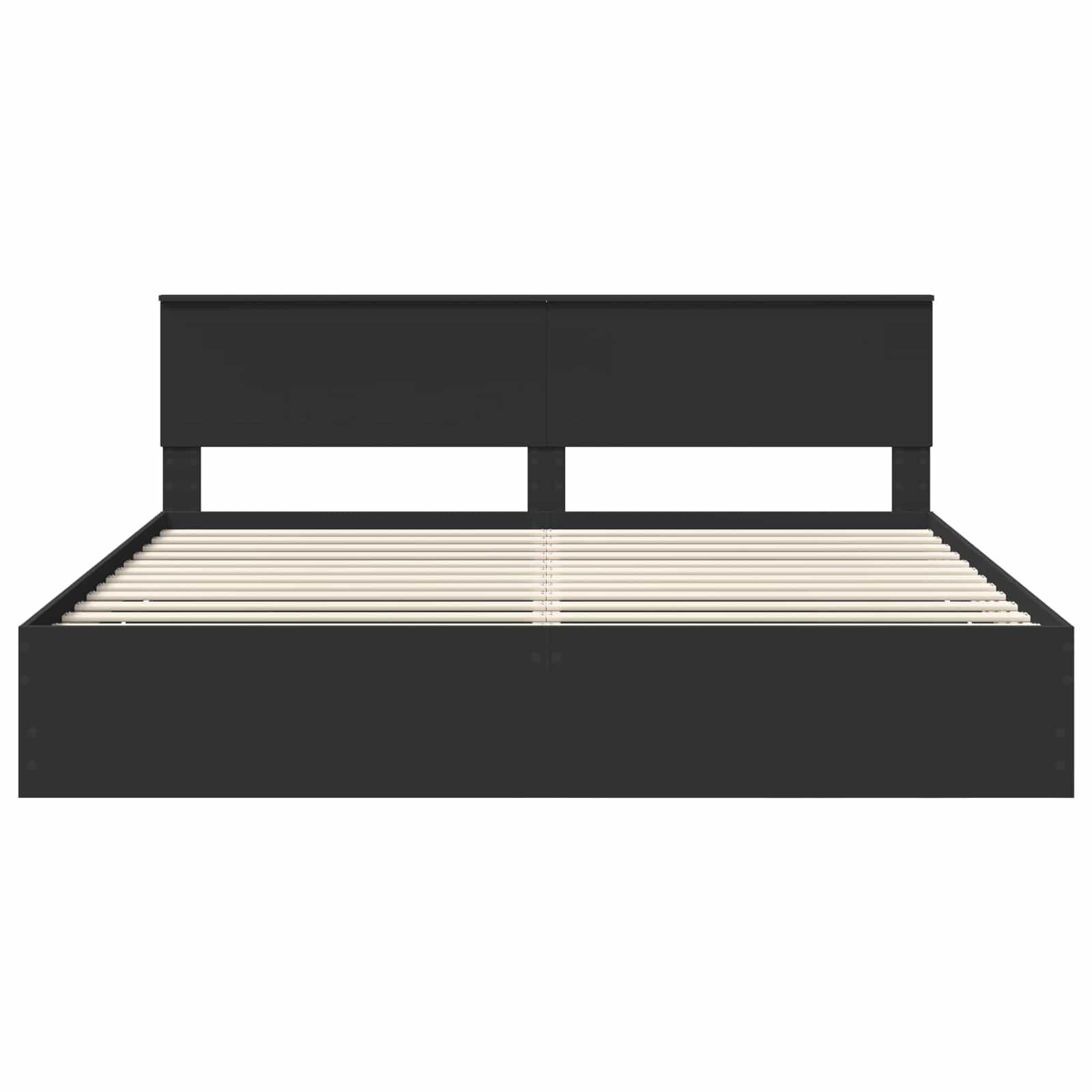 Struttura del letto Nero 200 x 200 cm Legno Ingegnerizzato | homemem39