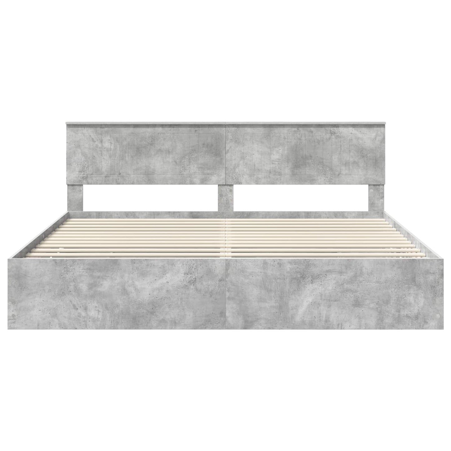 Struttura del letto con cassetto Grigio cemento 200 x 200 cm