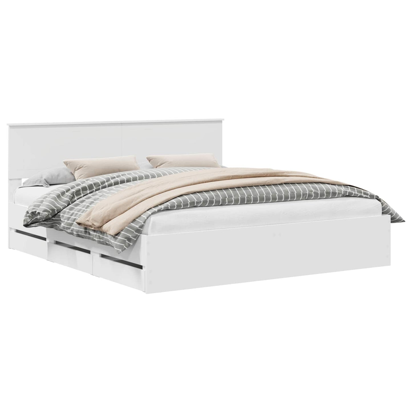 Struttura del letto Bianco 180 x 200 cm Legno Ingegnerizzato