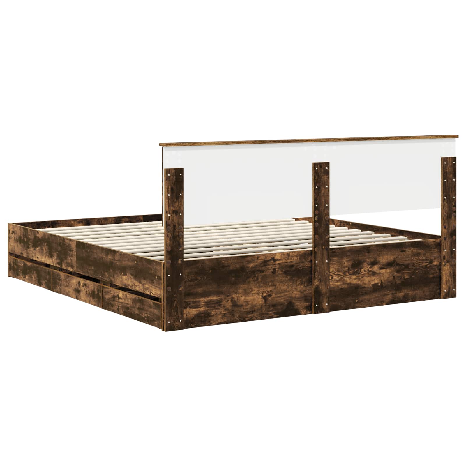 Struttura del letto con cassetto Rovere fumé 180 x 200 cm | homemem39