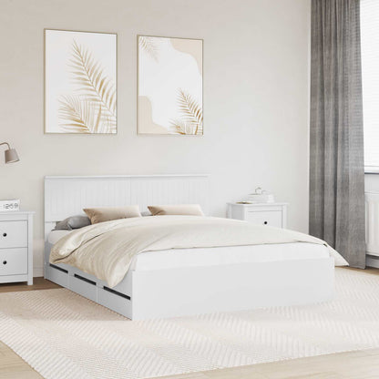 Struttura del letto Bianco 160 x 200 cm Legno Ingegnerizzato | homemem39