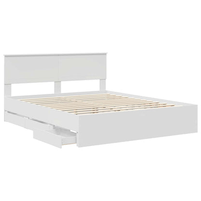 Struttura del letto Bianco 160 x 200 cm Legno Ingegnerizzato | homemem39