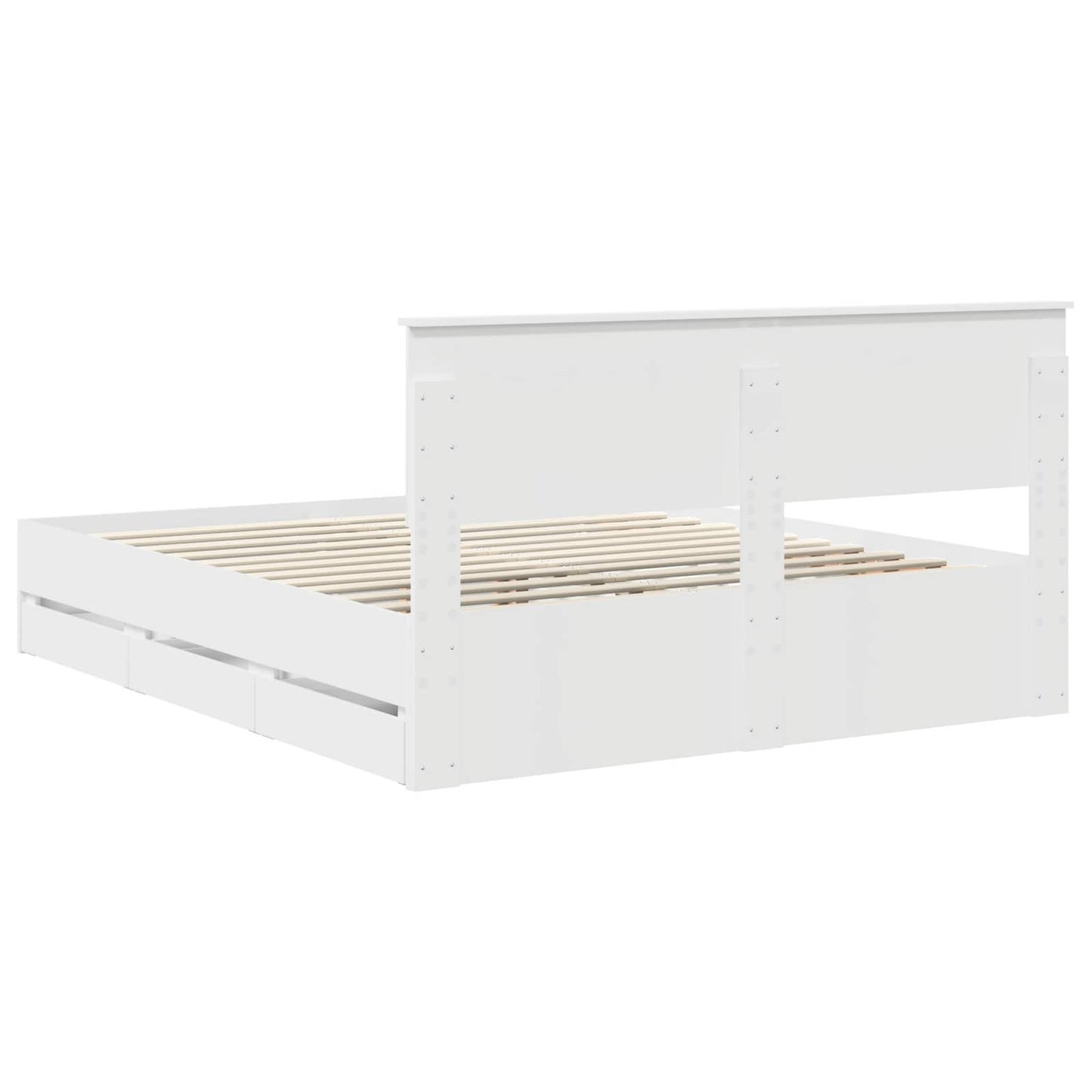 Struttura del letto Bianco 160 x 200 cm Legno Ingegnerizzato