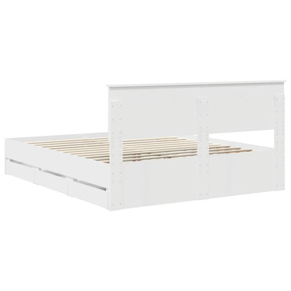 Struttura del letto Bianco 160 x 200 cm Legno Ingegnerizzato