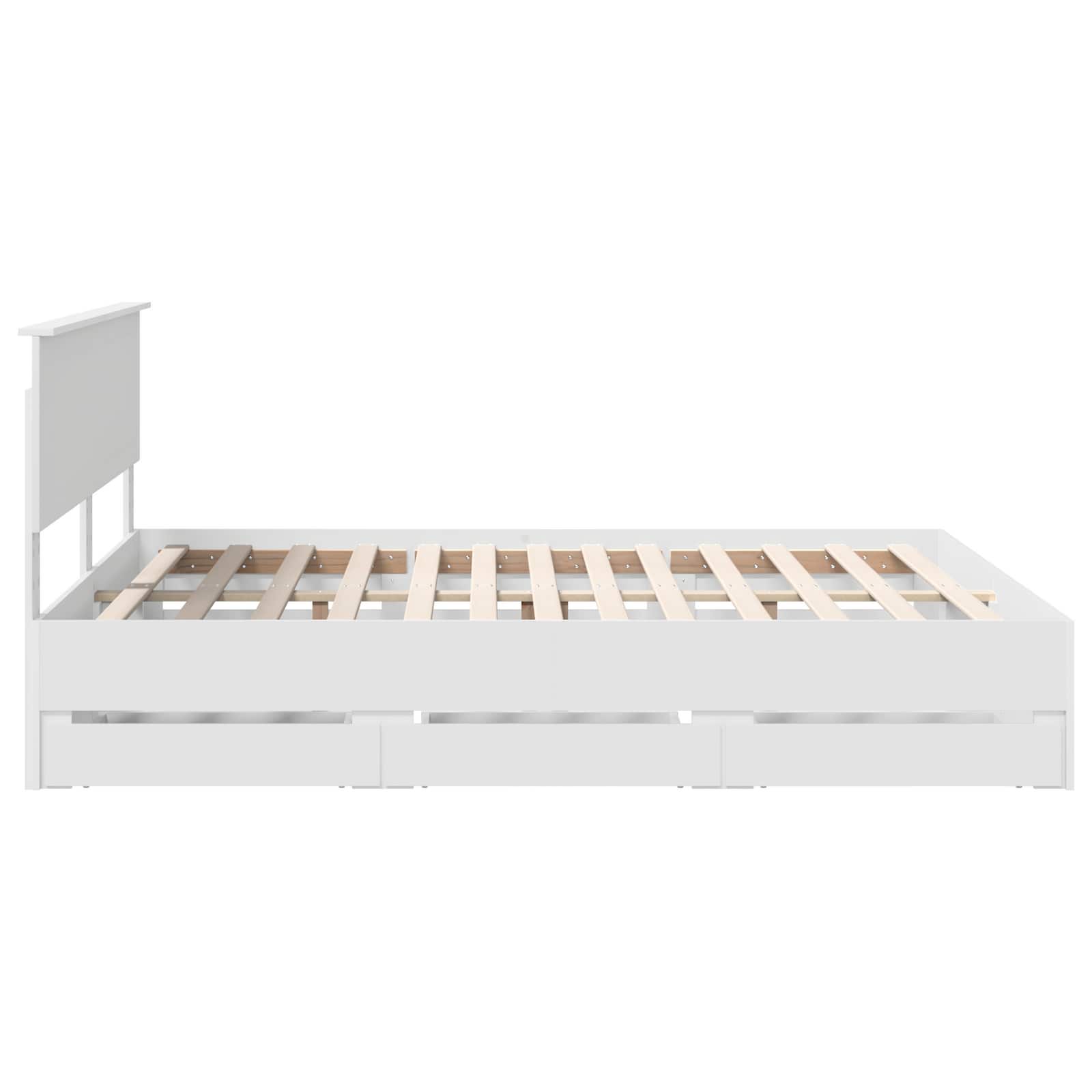 Struttura del letto Bianco 160 x 200 cm Legno Ingegnerizzato | homemem39