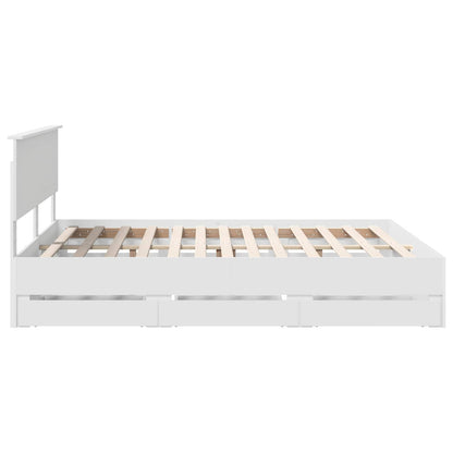 Struttura del letto Bianco 160 x 200 cm Legno Ingegnerizzato