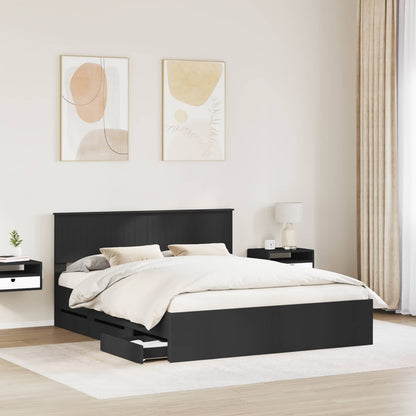 Struttura del letto Nero 160 x 200 cm Legno Ingegnerizzato