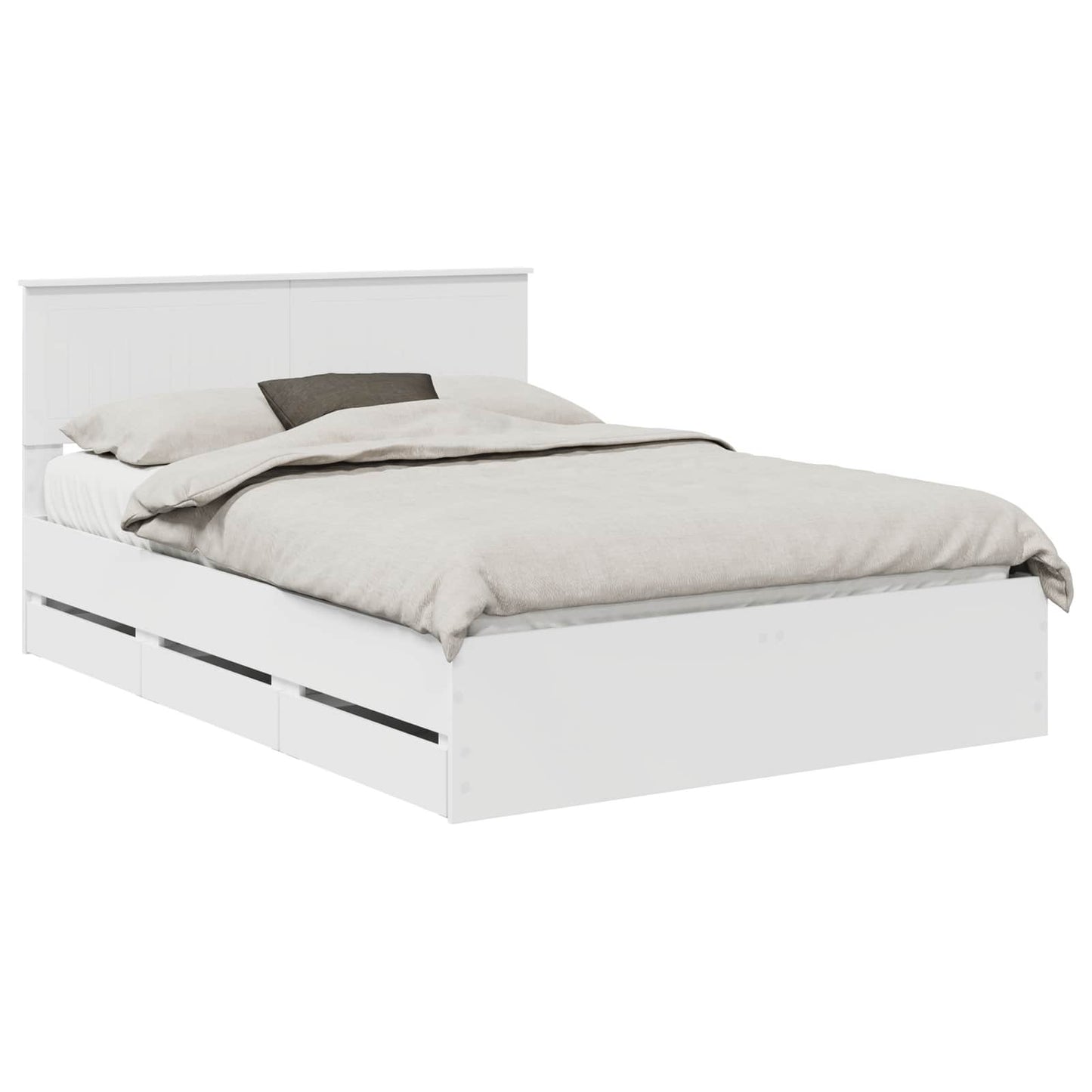 Struttura del letto Bianco 140 x 190 cm Legno Ingegnerizzato