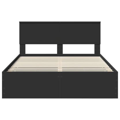Struttura del letto Nero 140 x 190 cm Legno Ingegnerizzato