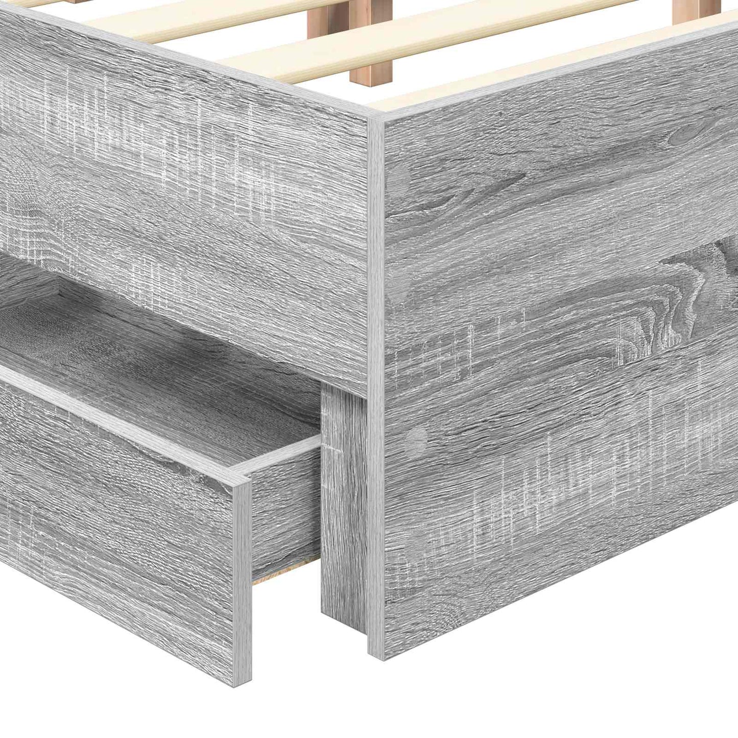 Struttura del letto con cassetto Grigio Sonoma 140 x 200 cm