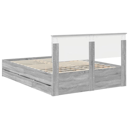Struttura del letto con cassetto Grigio Sonoma 140 x 200 cm