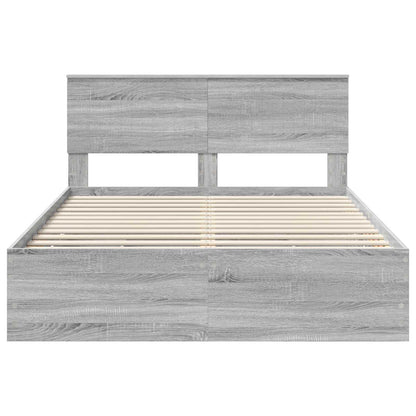 Struttura del letto con cassetto Grigio Sonoma 140 x 200 cm