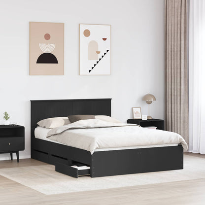 Struttura del letto Nero 140 x 190 cm Legno Ingegnerizzato