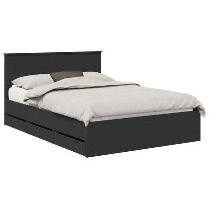 Struttura del letto Nero 140 x 190 cm Legno Ingegnerizzato