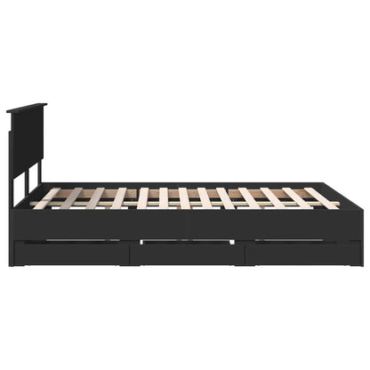 Struttura del letto Nero 140 x 190 cm Legno Ingegnerizzato