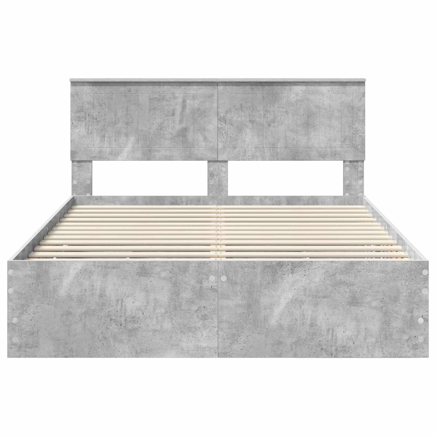 Struttura del letto con cassetto Grigio cemento 135 x 190 cm