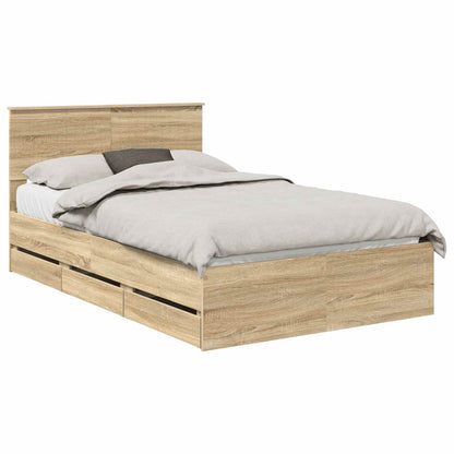 Struttura del letto con cassetto Rovere Sonoma 120 x 200 cm | homemem39