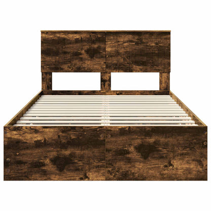 Struttura del letto con cassetto Rovere fumé 120 x 200 cm | homemem39