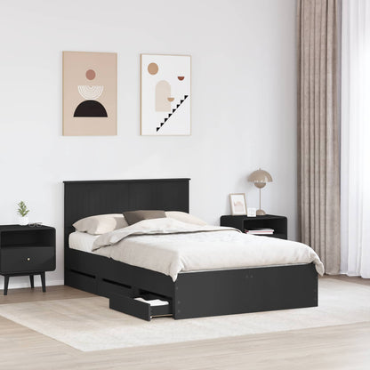 Struttura del letto Nero 120 x 190 cm Legno Ingegnerizzato | homemem39