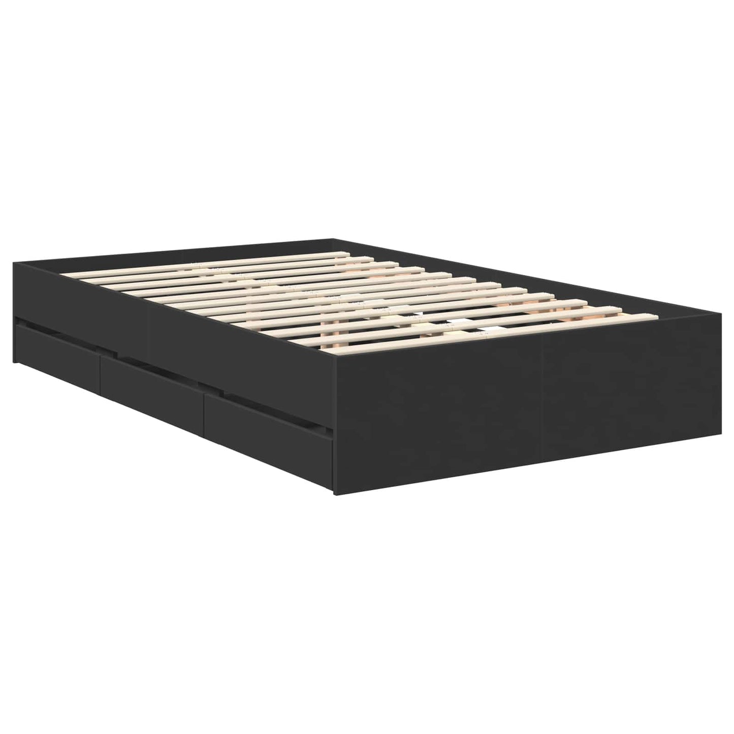 Struttura del letto Nero 120 x 190 cm Legno Ingegnerizzato | homemem39