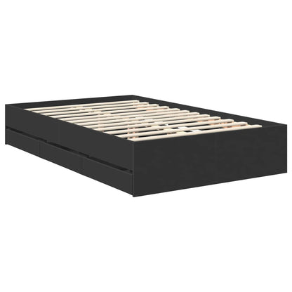 Struttura del letto Nero 120 x 190 cm Legno Ingegnerizzato | homemem39