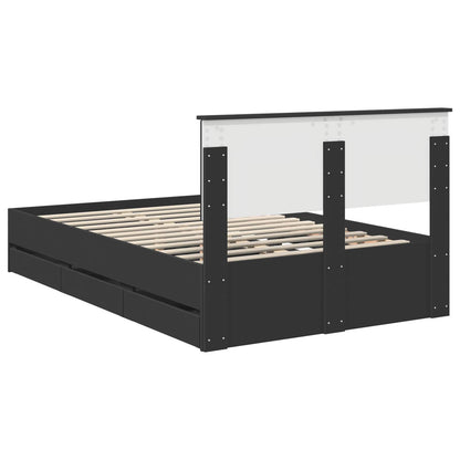 Struttura del letto Nero 120 x 190 cm Legno Ingegnerizzato | homemem39