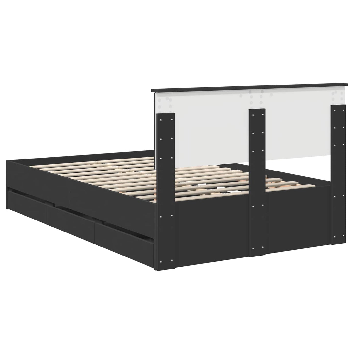 Struttura del letto Nero 120 x 190 cm Legno Ingegnerizzato