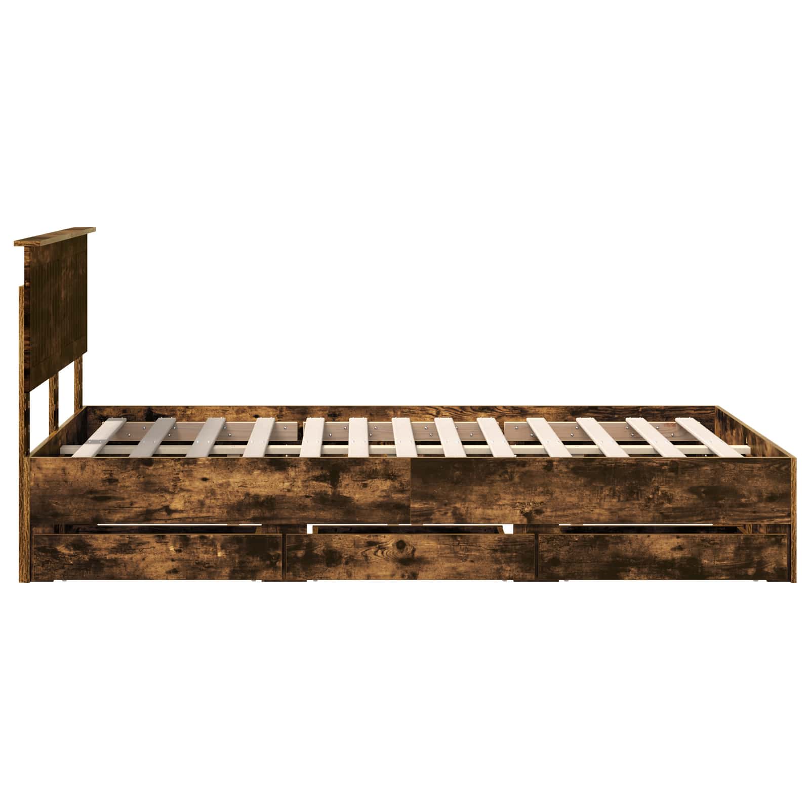 Struttura del letto con cassetto Rovere fumé 120 x 190 cm | homemem39
