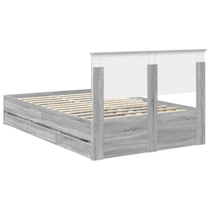 Struttura del letto con cassetto Grigio Sonoma 120 x 190 cm