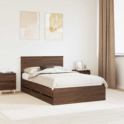 Struttura del letto con cassetto Rovere Marrone 120 x 190 cm | homemem39