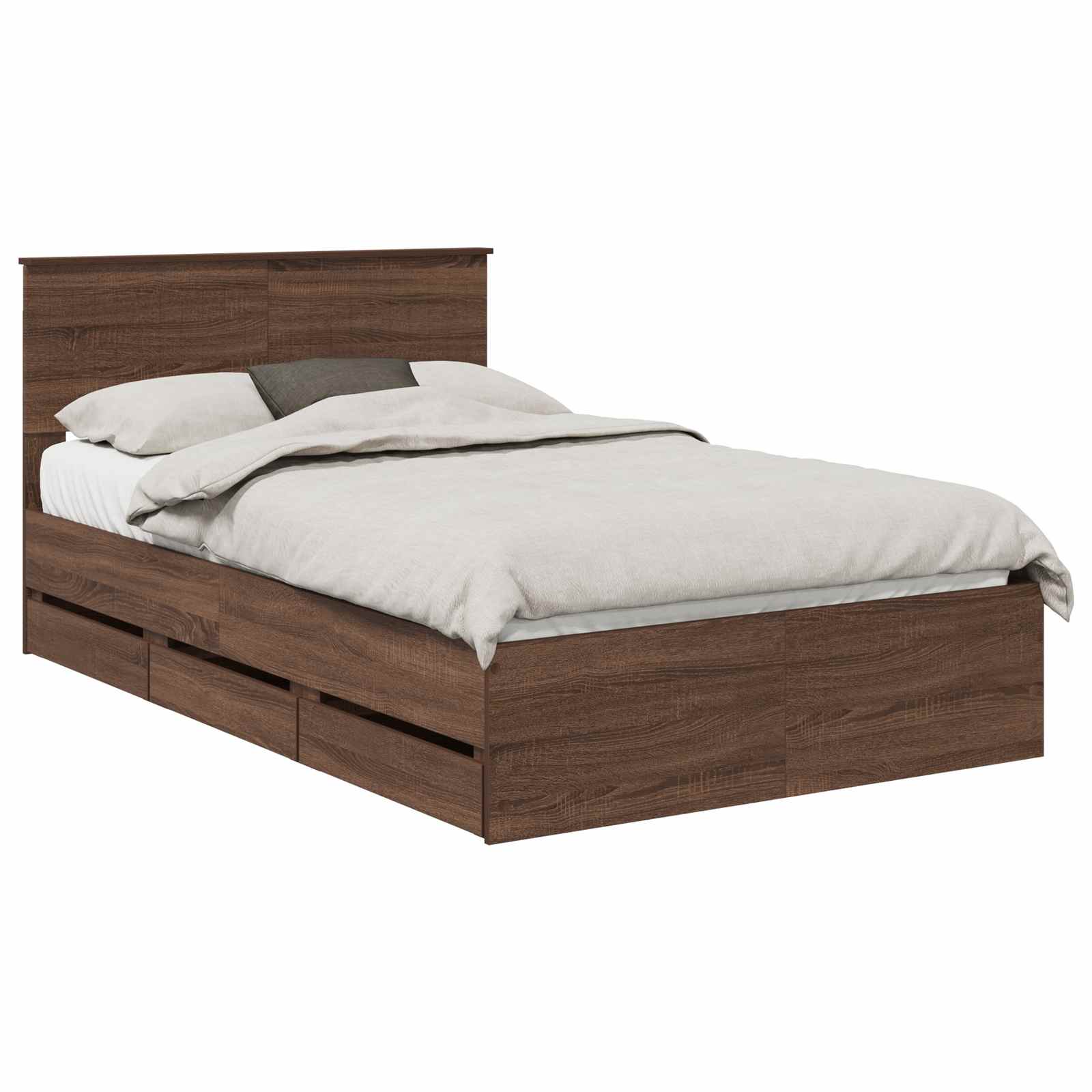 Struttura del letto con cassetto Rovere Marrone 120 x 190 cm | homemem39