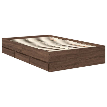 Struttura del letto con cassetto Rovere Marrone 120 x 190 cm | homemem39